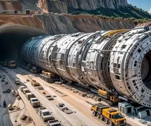 ساخت و ساز کبیر؛ مراحل شگفت انگیز ساخت تونل در کوهستان های چین