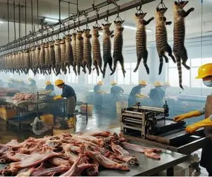 فرآوری راکن؛ راکن ناز با آمپول چاق کرد با غلطک گوشتشو درآورد با پوستش کت دوخت