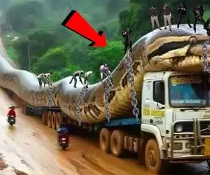 از جذابیت های حیات وحش؛ مارهایی که اینقدر سنگین و طویل هستند گذاشتن رو 18 چرخ