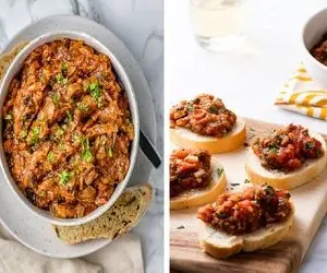 خوراک خاویار بادمجون یه غذای سه سوته و خوشمزس که برا زمانایی که وقت آشپزی نداری عالیه