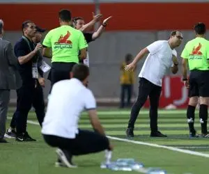 تصاویر جنجالی‌ترین صحنه بازی پرسپولیس - مس