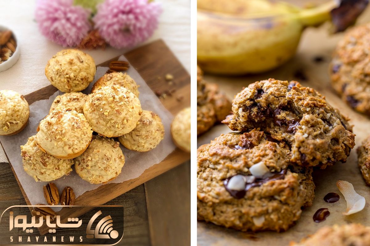 banana and coconut cookies with chocolate in it