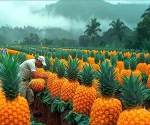 کشاورزی نوین؛ آناناس پرورش دادن گنده و آبدار طوریکه یه دونه اش رو تو 1ماه مصرف میکنن