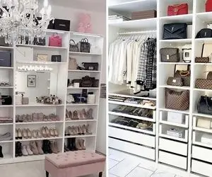 کلوزت روم سفید و مدرن / ایده های طراحی شیک برای انواع متراژ اتاق خواب