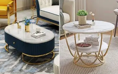 میز جلو مبلی لوکس؛ مدل های چشمگیر و جذب کننده که الماس دکوراسیونتون خواهند شد