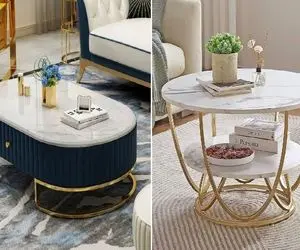 میز جلو مبلی لوکس؛ مدل های چشمگیر و جذب کننده که الماس دکوراسیونتون خواهند شد