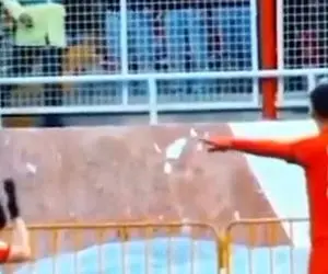 آواز شاد؛ این فوتبالیست برای شادی گل آذری رقصید وسط زمین چوخ یاخچی و گوزل