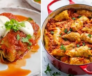 بهترین دستور برای تهیه دلمه کلم برگ / طعم و مزه این غذای خوشمزه رو فراموش نمیکنی