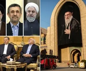 چه کسانی از مقامات در مراسم وداع و تشییع رهبر شهید شرکت نکردند؟