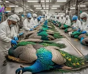 فرآوری طاووس / برای درخشش مد و فشن طاووس خوش رنگ و لعاب پروش میدن میلیاردیه ارزشش