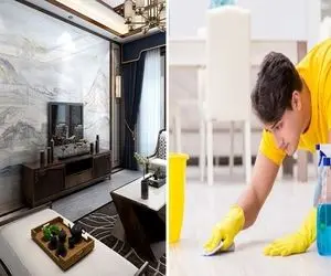 تمیز کردن سرامیک های کف پذیرایی / با این روش خفن دیگه رد پا هم نمیمونه روش حالشو ببر