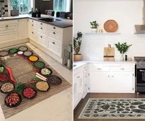 جدیدترن فرش آشپزخانه مدرن / ول کن فرش هایی که روشون عکس قابلمه داشت اینا الان مد شده