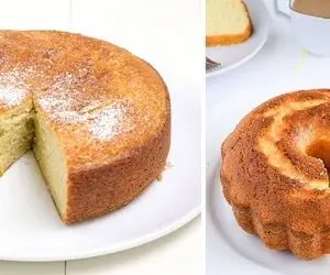 طرز تهیه کیک ساده بدون فر / بافت و طعم عالی و پف زیاد این کیک حرف نداره