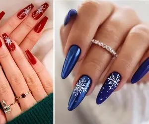 ایده های جذاب برای طراحی ناخن زمستونی / حال و هوای تازه با جدیدترین طرح های ناخن