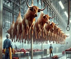 کارخانه حیوانات ؛ گاو دورریز نداره هم کار میکنه هم پوست گوشت شیر و شاخش به کار میاد