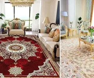 رنگ و گل فرش های مد امسال؛ نحوه هماهنگ و ست کردن طرح فرش با مبلمان و جزئیات دکور