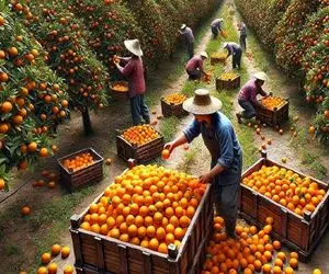 کشاورزی نوین؛ با تجهیزات به روز جنگل پرتقال ساختن هر دونه اش قد لاستیک تراکتور