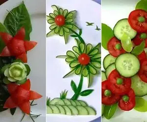 ایده های خلاقانه؛ چند مدل تزئین خیار