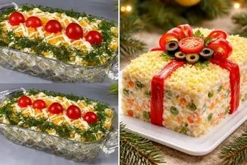 ایده های متنوع تزیین سالاد الویه برای شام