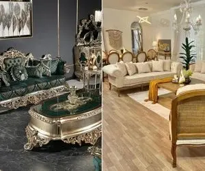 تفاوت مبل سلطنتی و فرانسوی چیست؛ پایه های ظریف و پرکار، فرق بین نشیمن ها و قیمت ها