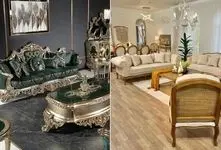 تفاوت مبل سلطنتی و فرانسوی چیست؛ پایه های ظریف و پرکار، فرق بین نشیمن ها و قیمت ها