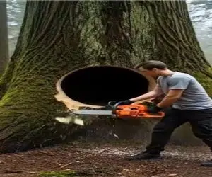 معماری خلاقانه؛ تبدیل درخت چند صد ساله به خونه زندگی که هیچکس نه نمیگه