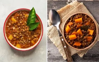 طرز تهیه خوراک عدس و سیب زمینی / یه غذای ساده که تا دلت بخواد خوشمزه ست