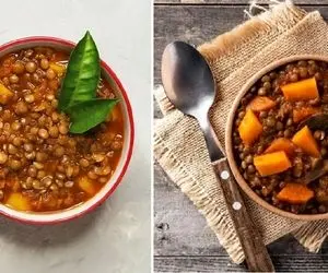 طرز تهیه خوراک عدس و سیب زمینی / یه غذای ساده که تا دلت بخواد خوشمزه ست