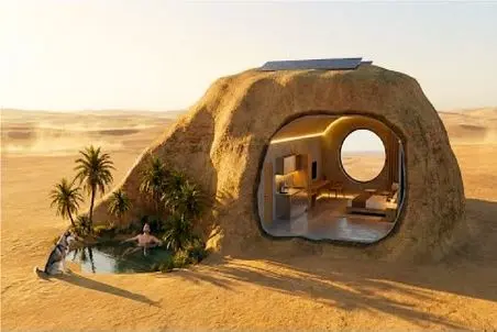 معماری خلاقانه؛ هتل ساختن همرنگ بیابون شن