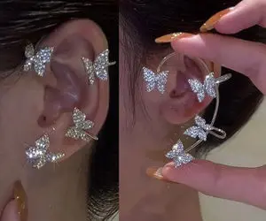گوشواره‌های پروانه ای از پیرسینگ تا آویز بلند شیک / استایلی فوق العاده برای دختران