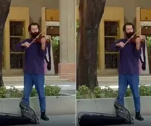 آواز ماندگار؛ آقای ریش فرفری مثل فرفره ویولن میزنه همه هاج و واج موندن