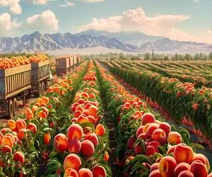 کشاورزی نوین؛ فرآیند رشد و نحوه برداشت میلیاردها هلو از دانه تا کمپوت 