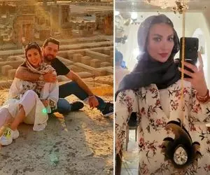 "زنِ بهرام رادان" با این تیپ فکر کرد شده ته خارجکی؛ پاشنه کفشاش هم قد بهرامه!