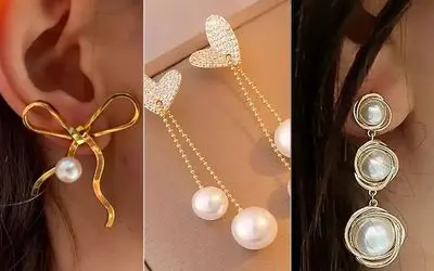 مدل گوشواره های مرواریدی به روز مختص خانوم های باسلیقه و شیک پسند در اکسسوری؛ مد لوکس