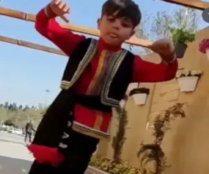 آواز اصیل؛ فسقل بچه با آهنگ  نماند عکس ته یادگاری خراسانی میرقصه هاج و واجش میمونی