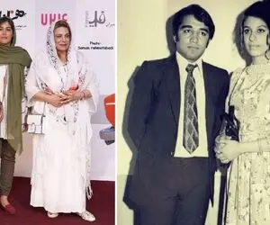 سیس و فِیس خیلی لوووکس گوهر خیراندیش که آقاش پیشش هیچه؛ خانم این استایلو مهمونیا میزننا!