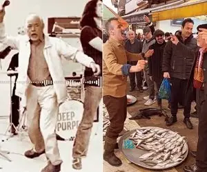 آواز ماندگار؛ صادق بوقی با آو آو آو خوندن کنار رفیق نابش بازار رشت رو به رقص درآورد