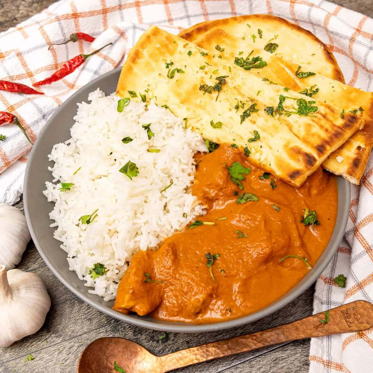 butter-chicken-with-garlic-naan-and-cilantro-basmati-rice