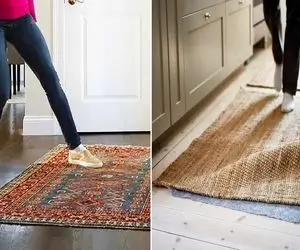 ترفند جلوگیری از لیز خوردن فرش رو انواع کفپوش سرامیکی و پارکت؛ راهکار فوق هوشمندانه