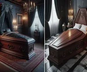 تختی برای فیلسوفان و خاص پسندها/  با تختخواب طرح تابوت اتاقی دلربا و مرموز بچینید