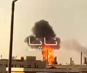 لحظه انفجار در مخازن سوخت شرکت باپکو انرژی بحرین