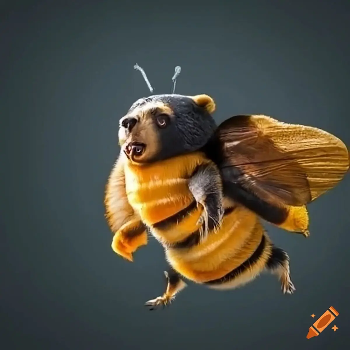 craiyon_140755_photograph_of_a_sun_bear_dressed_as_a_honeybee__realistic__8k