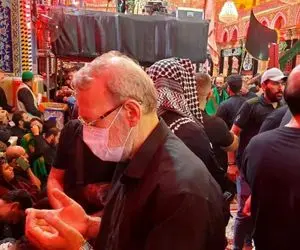 (عکس) حضور علی لاریجانی در راهپیمایی اربعین