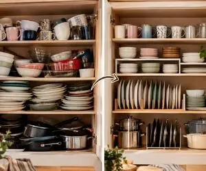 چطور ظروف را زیبا داخل کابینت بچینیم؟ چطور فضای جادار تری داشته باشیم؟سوالات چیدمان