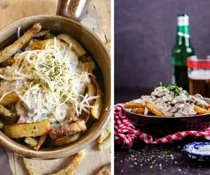 فوت کوزه گری سیب زمینی سرخ کرده با سس قارچ که عجیب خوشمزست؛ تو هیچ رستورانی لِنگش نیست!