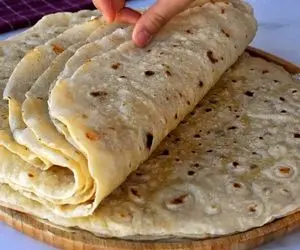 آموزش آشپزی؛ نان لواش خانگی بدون فر