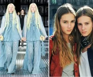 کَت واک جذاب دوقلوهای عجیب الخلقه ای که چِشَم کف پاشون؛ قَدااا رو ببین جون بابا!