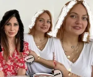 تیپ مصری و رژ قرمز مهناز افشار کنار خواننده لس آنجلسی!