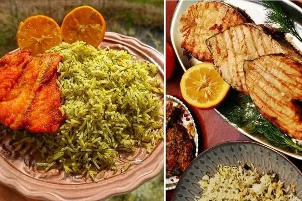 طرز تهیه سبزی پلو با ماهی سالمون / همراه با بهترین روش مزه دار کردن ماهی