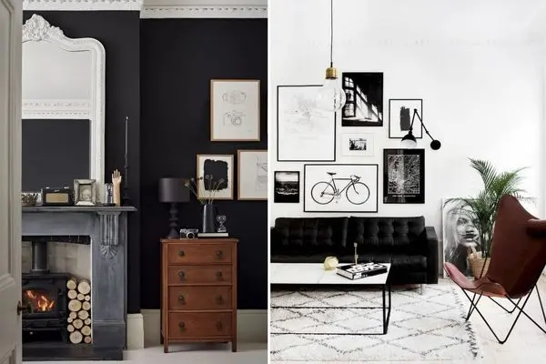 Black and white living room ideas